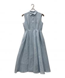 BIRTHDAY BASH（バースデーバッシュ）の古着「NS JACQUARD HEPBURN DRESS」｜ブルー