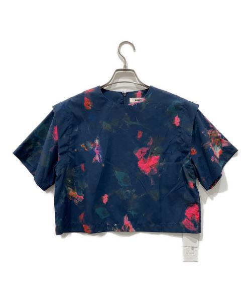 Rumche（ラムシェ）Rumche (ラムシェ) Crystal Flower Paint Shirt ネイビー サイズ:F 未使用品の古着・服飾アイテム