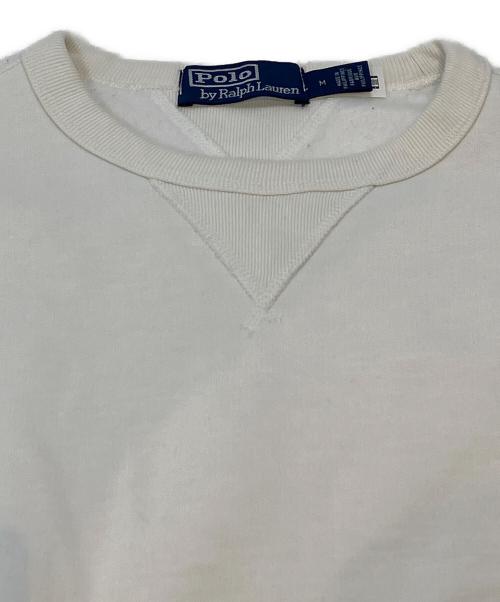 POLO RALPH LAUREN（ポロ・ラルフローレン）POLO RALPH LAUREN (ポロ・ラルフローレン) 両Vガゼットスウェット ホワイト サイズ:Mの古着・服飾アイテム