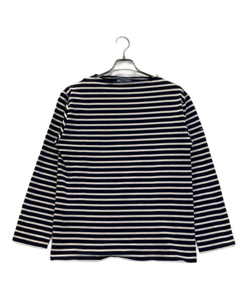 SAINT JAMES（セントジェームス）SAINT JAMES (セントジェームス) ボーダーバスクシャツ ネイビー サイズ:Lの古着・服飾アイテム