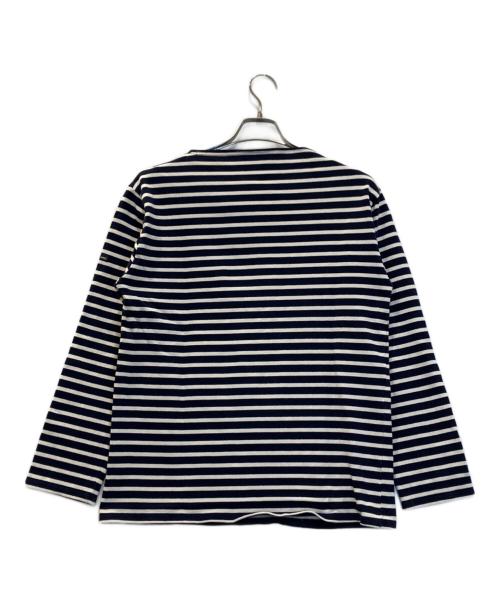 SAINT JAMES（セントジェームス）SAINT JAMES (セントジェームス) ボーダーバスクシャツ ネイビー サイズ:Lの古着・服飾アイテム