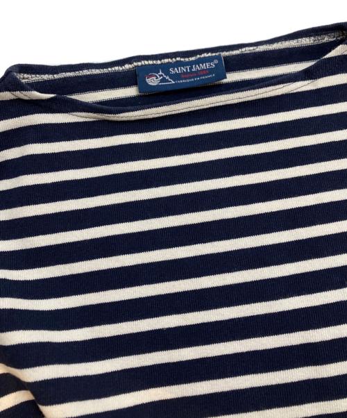 SAINT JAMES（セントジェームス）SAINT JAMES (セントジェームス) ボーダーバスクシャツ ネイビー サイズ:Lの古着・服飾アイテム