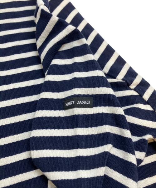SAINT JAMES（セントジェームス）SAINT JAMES (セントジェームス) ボーダーバスクシャツ ネイビー サイズ:Lの古着・服飾アイテム