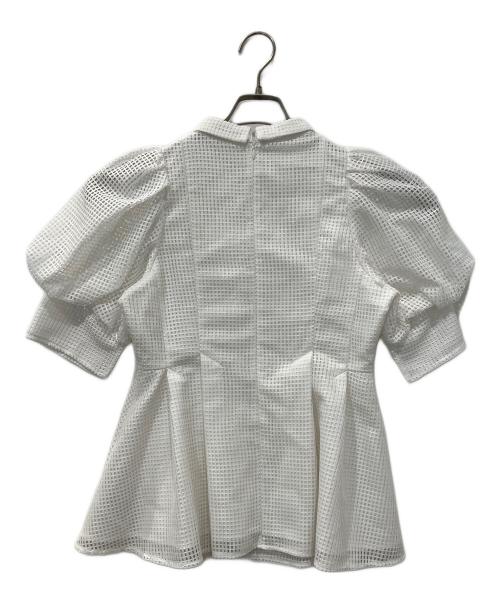 CELFORD（セルフォード）CELFORD (セルフォード) メッシュブラウス ホワイト サイズ:38の古着・服飾アイテム
