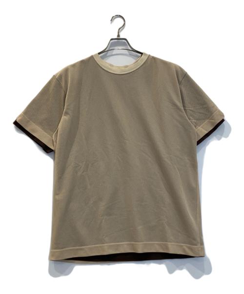 GOODENOUGH（グッドナイフ）GOODENOUGH (グッドナイフ) 90‘sメッシュレイヤードカットソー ベージュ サイズ:40の古着・服飾アイテム