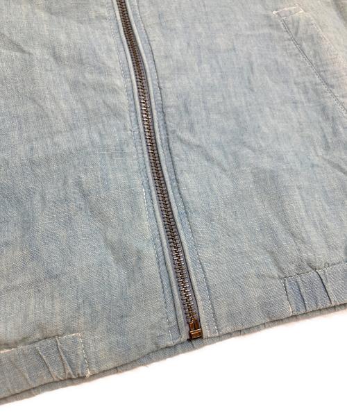 POLO RALPH LAUREN（ポロ・ラルフローレン）POLO RALPH LAUREN (ポロ・ラルフローレン) ポロベアシャンブレージップアップブルゾン ブルー サイズ:L(14-16)の古着・服飾アイテム