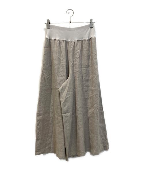 BEARDSLEY（ビアズリー）BEARDSLEY (ビアズリー) リネンウエストリブキュロット ベージュ サイズ:1 未使用品の古着・服飾アイテム