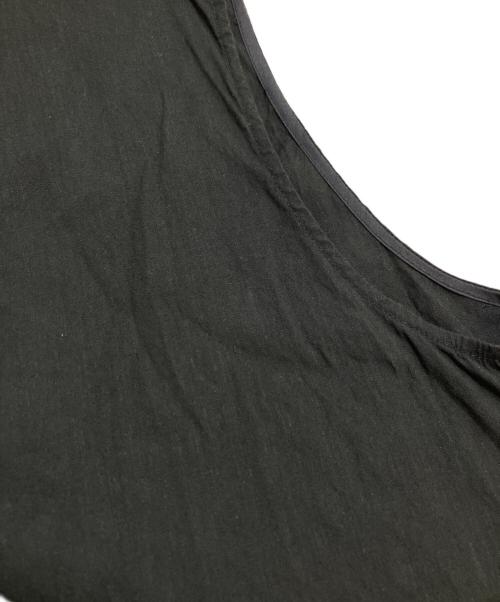 BEARDSLEY（ビアズリー）BEARDSLEY (ビアズリー) リネン混Uネックフレアベスト ブラック サイズ:Freeの古着・服飾アイテム