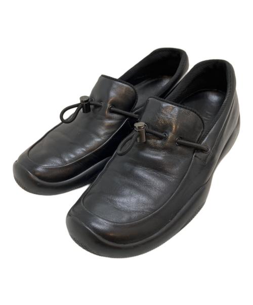 PRADA（プラダ）PRADA (プラダ) ドローコードスリッポン ブラック サイズ:36(23CM)の古着・服飾アイテム