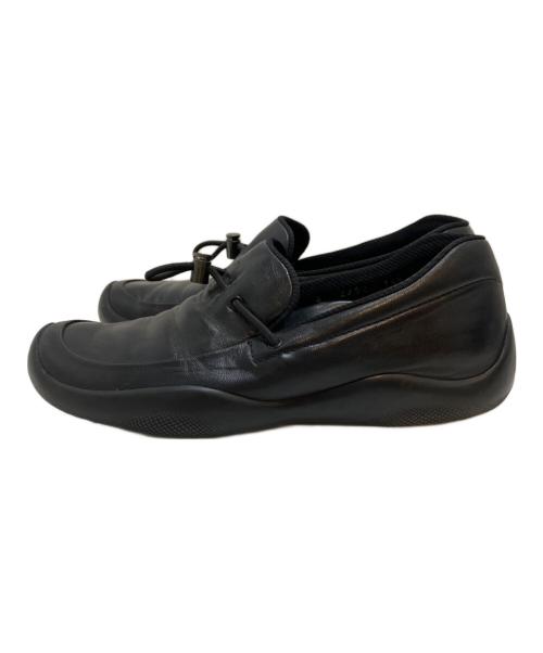 PRADA（プラダ）PRADA (プラダ) ドローコードスリッポン ブラック サイズ:36(23CM)の古着・服飾アイテム
