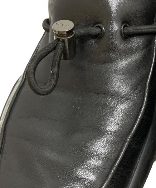 PRADA（プラダ）PRADA (プラダ) ドローコードスリッポン ブラック サイズ:36(23CM)の古着・服飾アイテム