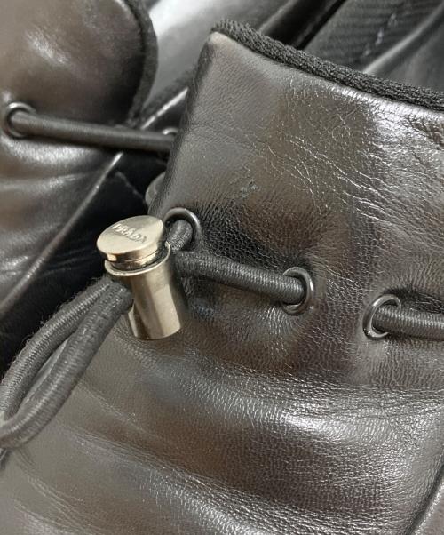PRADA（プラダ）PRADA (プラダ) ドローコードスリッポン ブラック サイズ:36(23CM)の古着・服飾アイテム