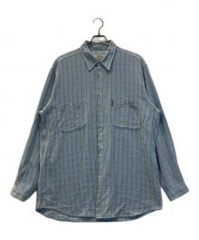 ARMANI JEANS（アルマーニジーンズ）の古着「90‘s長袖ネルシャツ」｜ブルー
