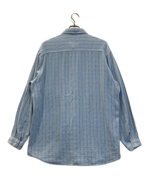 ARMANI JEANS（アルマーニジーンズ）ARMANI JEANS (アルマーニジーンズ) 90‘s長袖ネルシャツ ブルー サイズ:表記なしの古着・服飾アイテム