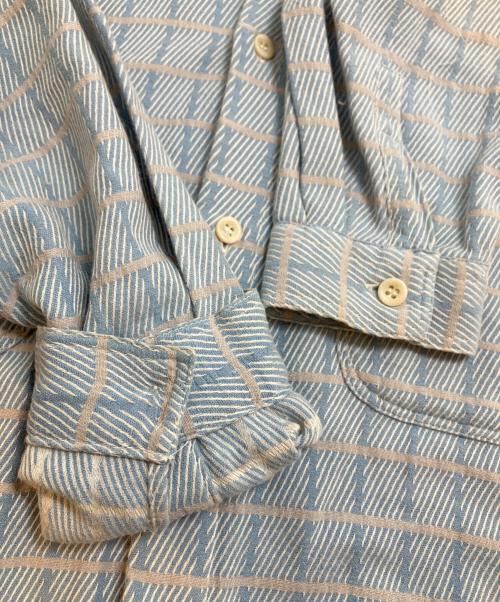ARMANI JEANS（アルマーニジーンズ）ARMANI JEANS (アルマーニジーンズ) 90‘s長袖ネルシャツ ブルー サイズ:表記なしの古着・服飾アイテム
