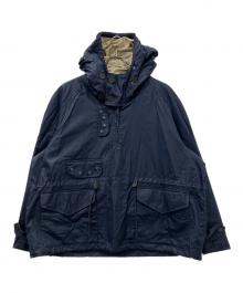 BURBERRY BRIT（バーバリーブリット）の古着「ベンタイルスモックモチーフ フーデッドジャケット」｜ネイビー