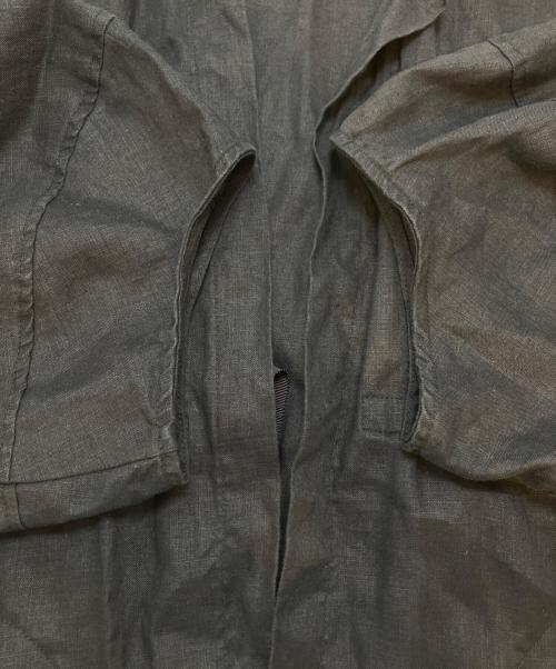 BEARDSLEY（ビアズリー）BEARDSLEY (ビアズリー) 袖ぷっくりリネンジャケット ブラック サイズ:FREEの古着・服飾アイテム