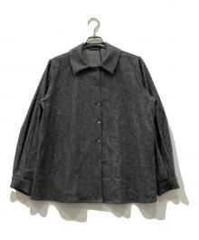 mizuiro-ind（ミズイロインド）の古着「ウールブレンド バルーンスリーブチュニックシャツ」｜グレー