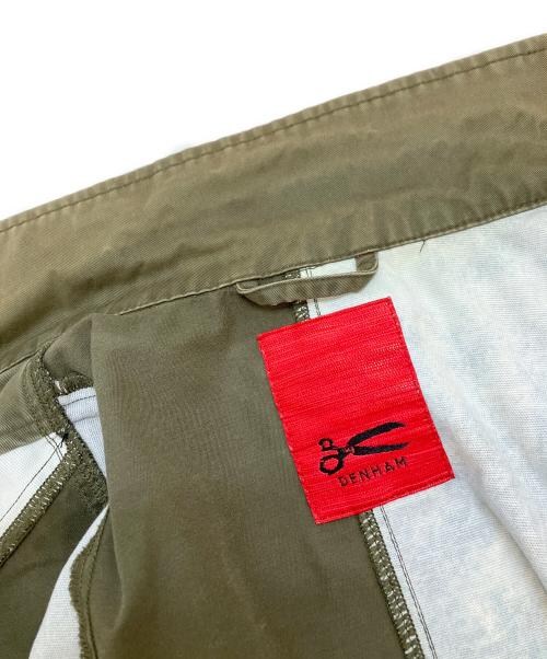 Denham（デンハム）Denham (デンハム) パッチワークドッキングミリタリージャケット カーキ×インディゴ サイズ:Sの古着・服飾アイテム