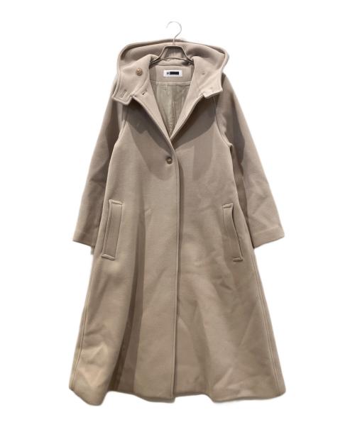 H BEAUTY&YOUTH（エイチ ビューティー&ユース）H BEAUTY&YOUTH (エイチ ビューティー&ユース) PILE HOOD TENT COAT ベージュ サイズ:Sの古着・服飾アイテム
