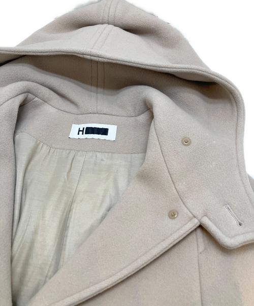 H BEAUTY&YOUTH（エイチ ビューティー&ユース）H BEAUTY&YOUTH (エイチ ビューティー&ユース) PILE HOOD TENT COAT ベージュ サイズ:Sの古着・服飾アイテム