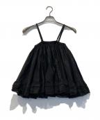 crinkle crinkle crinkleクリンクル クリンクル クリンクル）の古着「2way embroideryミニスカート」｜ブラック