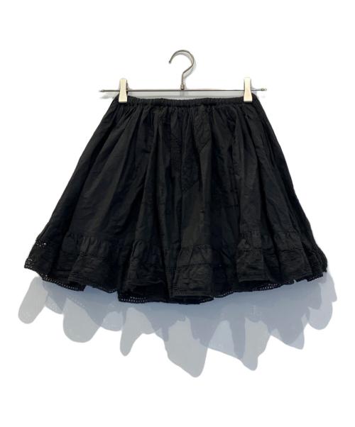 crinkle crinkle crinkle（クリンクル クリンクル クリンクル）crinkle crinkle crinkle (クリンクル クリンクル クリンクル) 2way embroideryミニスカート ブラック サイズ:Fの古着・服飾アイテム