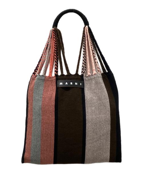 MARNI（マルニ）MARNI (マルニ) ハンモックトートバッグ ピンク×ブラウン サイズ:表記なしの古着・服飾アイテム