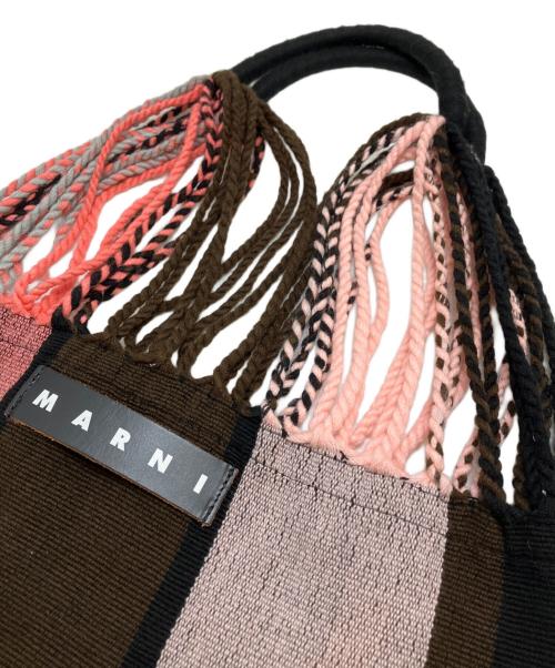 MARNI（マルニ）MARNI (マルニ) ハンモックトートバッグ ピンク×ブラウン サイズ:表記なしの古着・服飾アイテム