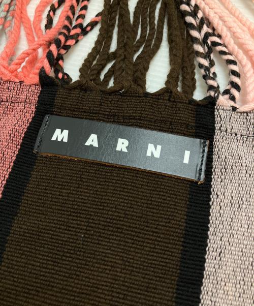 MARNI（マルニ）MARNI (マルニ) ハンモックトートバッグ ピンク×ブラウン サイズ:表記なしの古着・服飾アイテム