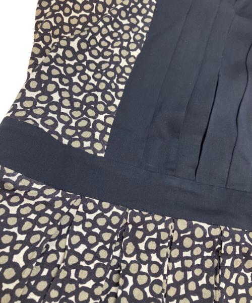 MaxMara（マックスマーラ）MaxMara (マックスマーラ) 総柄ワンピース ブラウン サイズ:42の古着・服飾アイテム