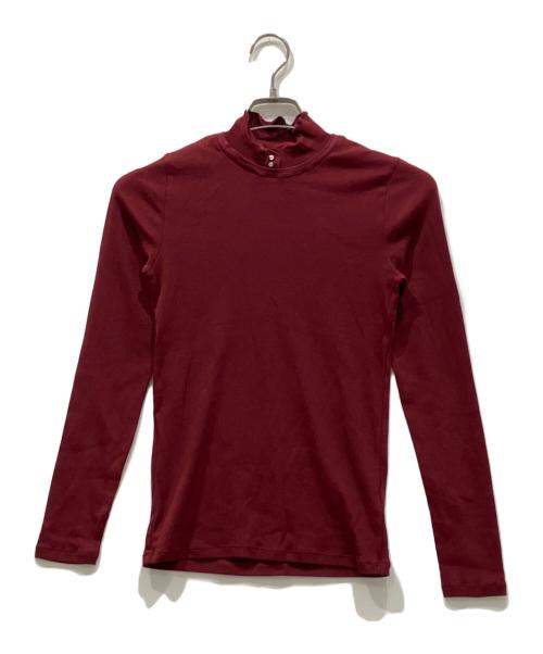 BRUNELLO CUCINELLI（ブルネロクチネリ）BRUNELLO CUCINELLI (ブルネロクチネリ) ハイネックレイヤードカットソー バーガンディー サイズ:Mの古着・服飾アイテム