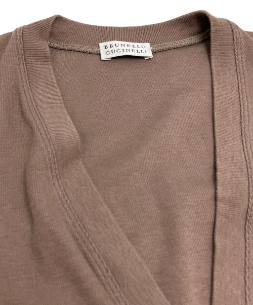 BRUNELLO CUCINELLI（ブルネロクチネリ）BRUNELLO CUCINELLI (ブルネロクチネリ) 半袖ニット ブラウン サイズ:Mの古着・服飾アイテム