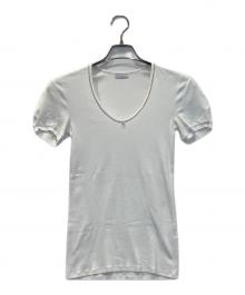 BRUNELLO CUCINELLI（ブルネロクチネリ）の古着「モニーレ装飾UネックTシャツ」｜ホワイト