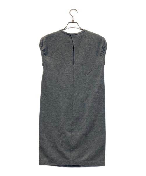BRUNELLO CUCINELLI（ブルネロクチネリ）BRUNELLO CUCINELLI (ブルネロクチネリ) モニーレ装飾ノースリーブワンピース グレー サイズ:Sの古着・服飾アイテム