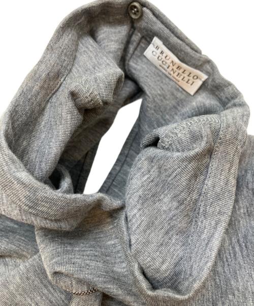 BRUNELLO CUCINELLI（ブルネロクチネリ）BRUNELLO CUCINELLI (ブルネロクチネリ) モニーレ装飾ノースリーブワンピース グレー サイズ:Sの古着・服飾アイテム