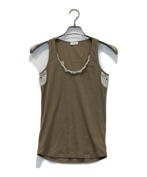 BRUNELLO CUCINELLI（ブルネロクチネリ）BRUNELLO CUCINELLI (ブルネロクチネリ) ノースリーブカットソー ブラウン サイズ:Mの古着・服飾アイテム
