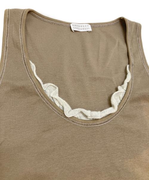 BRUNELLO CUCINELLI（ブルネロクチネリ）BRUNELLO CUCINELLI (ブルネロクチネリ) ノースリーブカットソー ブラウン サイズ:Mの古着・服飾アイテム