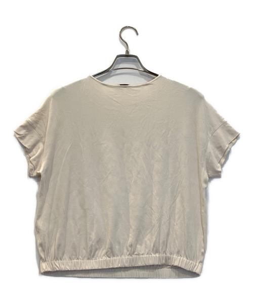 BRUNELLO CUCINELLI（ブルネロクチネリ）BRUNELLO CUCINELLI (ブルネロクチネリ) フラワー刺繍カットソー ベージュ サイズ:36の古着・服飾アイテム