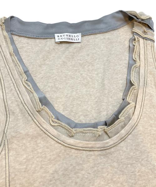 BRUNELLO CUCINELLI（ブルネロクチネリ）BRUNELLO CUCINELLI (ブルネロクチネリ) ノースリーブカットソー ブラウン サイズ:Mの古着・服飾アイテム