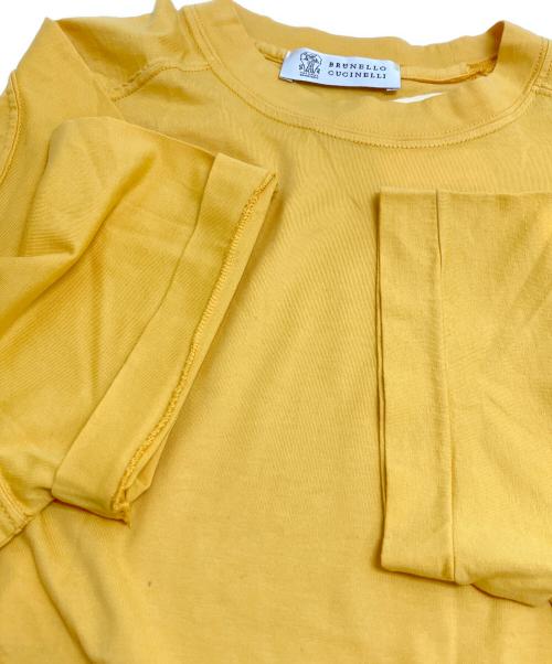 BRUNELLO CUCINELLI（ブルネロクチネリ）BRUNELLO CUCINELLI (ブルネロクチネリ) ラグランTシャツ イエロー サイズ:Sの古着・服飾アイテム