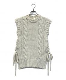 Chloe（クロエ）の古着「ノースリーブケーブルニット」｜ホワイト