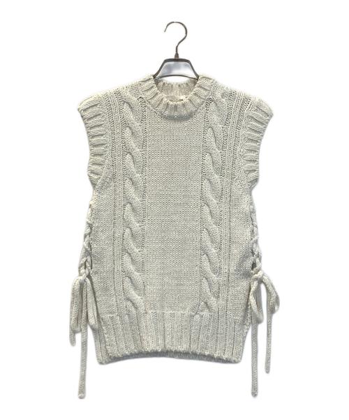 Chloe（クロエ）Chloe (クロエ) ノースリーブケーブルニット ホワイト サイズ:Sの古着・服飾アイテム