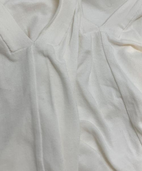 BRUNELLO CUCINELLI（ブルネロクチネリ）BRUNELLO CUCINELLI (ブルネロクチネリ) モニーレ装飾Vネックカットソー ホワイト サイズ:Sの古着・服飾アイテム