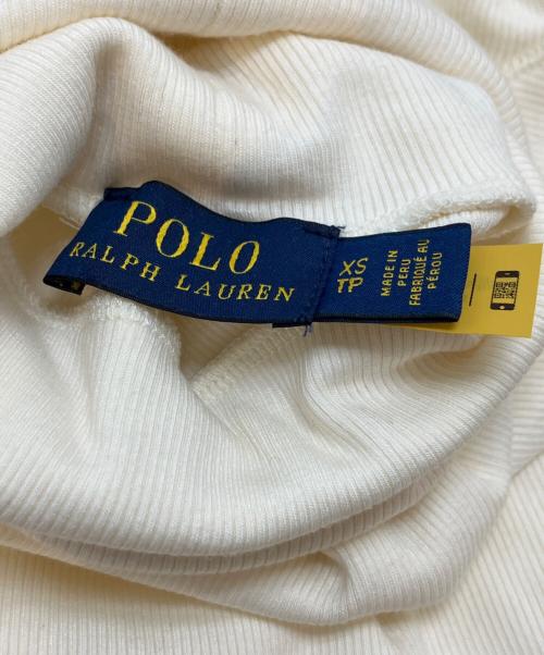 POLO RALPH LAUREN（ポロ・ラルフローレン）POLO RALPH LAUREN (ポロ・ラルフローレン) 裾ポニー刺繍タートルネックニット アイボリー サイズ:XSの古着・服飾アイテム