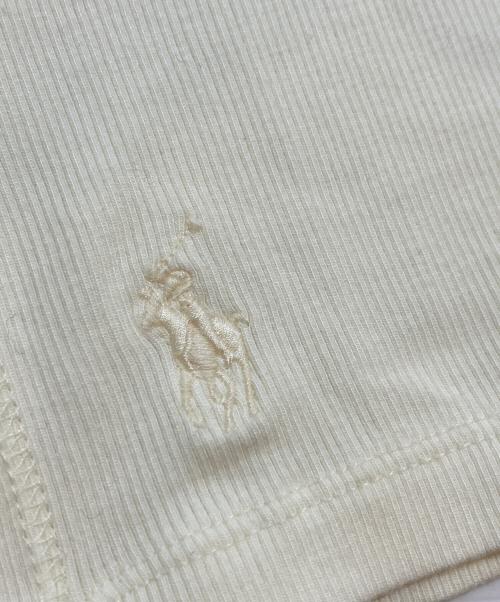 POLO RALPH LAUREN（ポロ・ラルフローレン）POLO RALPH LAUREN (ポロ・ラルフローレン) 裾ポニー刺繍タートルネックニット アイボリー サイズ:XSの古着・服飾アイテム