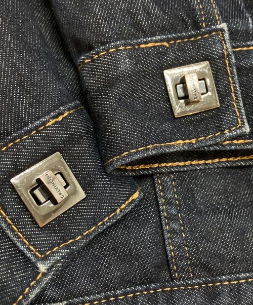 Calvin Klein（カルバンクライン）Calvin Klein (カルバンクライン) ターンロックデニムトラッカージャケット インディゴ サイズ:XSの古着・服飾アイテム