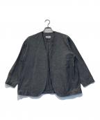 pritプリット）の古着「綿麻ストレッチトッパージャケット」｜チャコールグレー