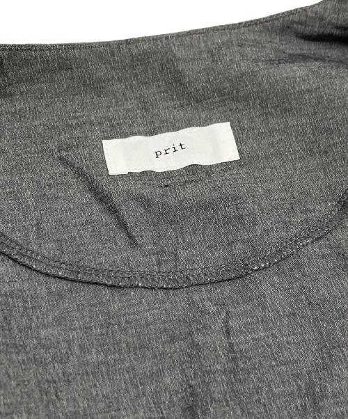 prit（プリット）prit (プリット) 綿麻ストレッチトッパージャケット チャコールグレー サイズ:FREEの古着・服飾アイテム