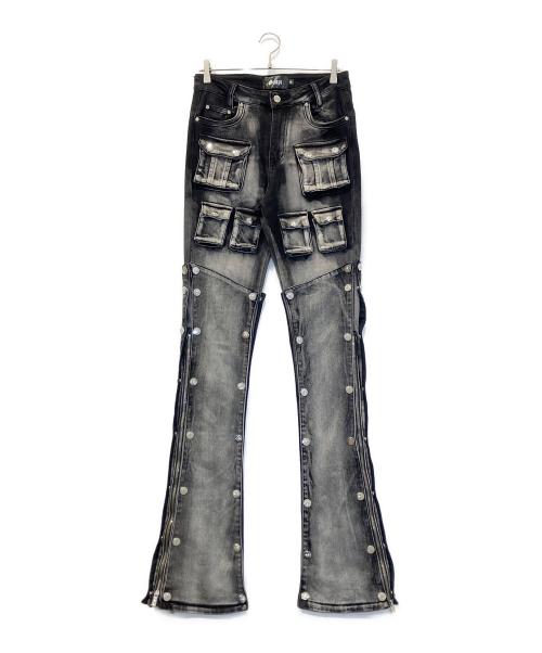 GUAPI（グアピ）GUAPI (グアピ) Iron Grey Stacked Premium Denim ブラック サイズ:28の古着・服飾アイテム